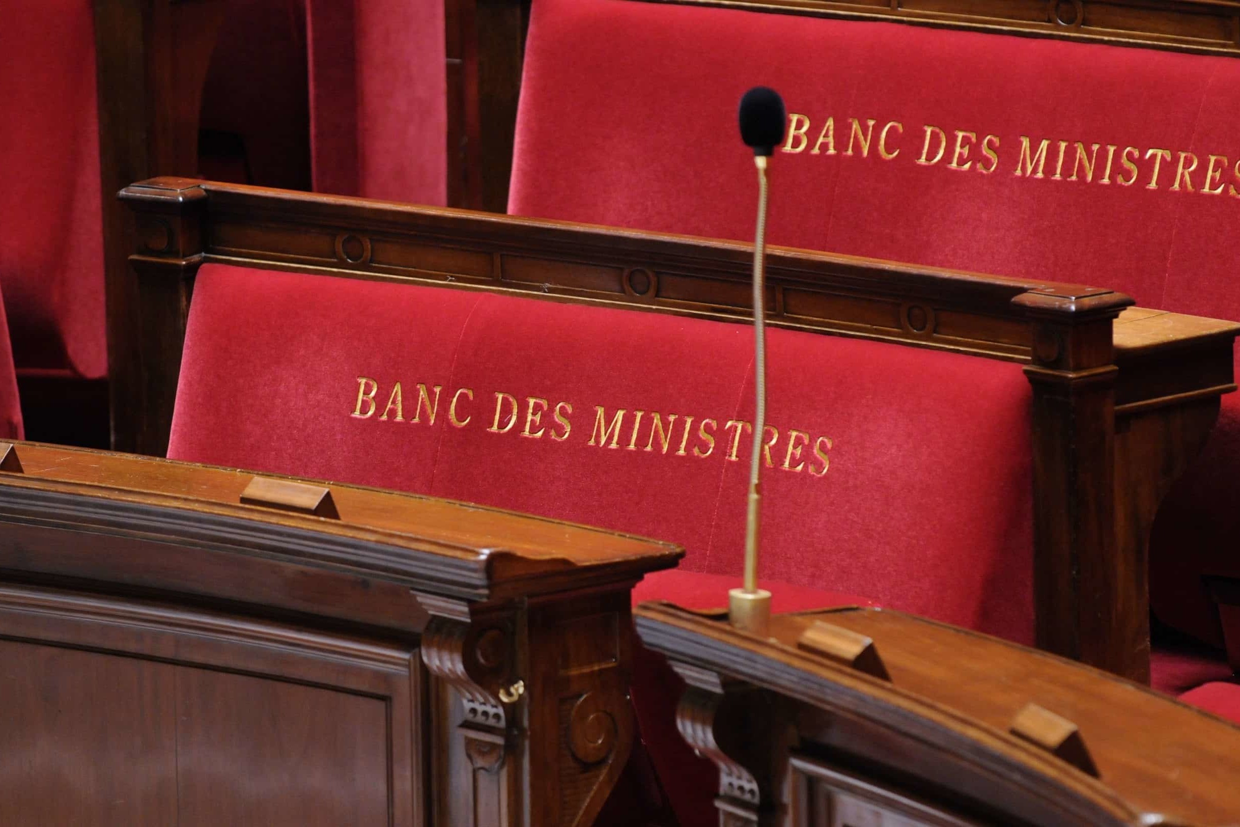 Banc des ministres à l'Assemblée nationale